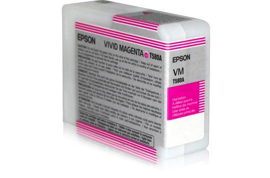 Tinteiro Vivid Magenta T580A00 (80 ml) - EPSON - Recondicionado