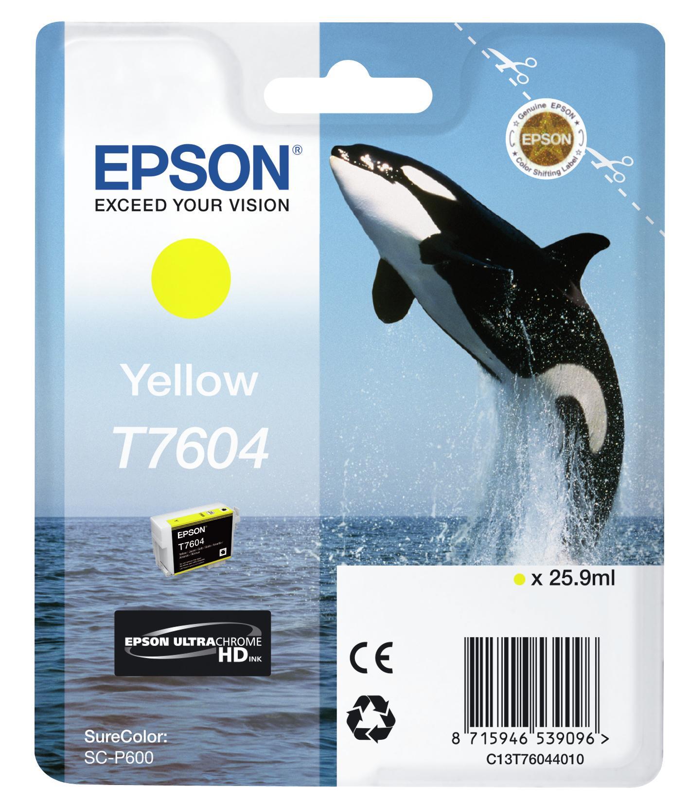Tinteiro Amarelo T7604 - EPSON