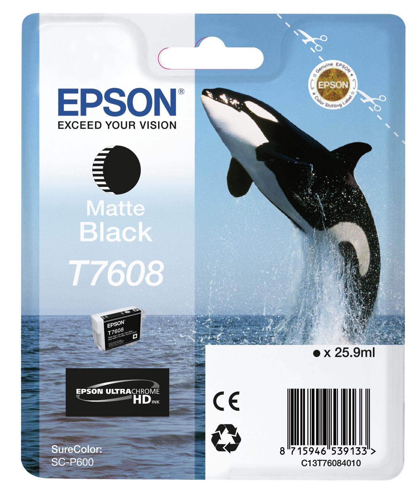 Tinteiro EPSON Preto Mate SC - P600 - C13T76084010