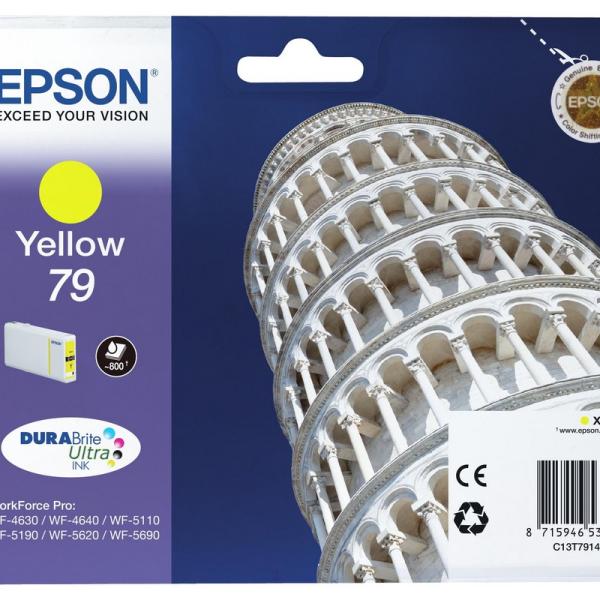 Tinteiro EPSON Amarelo L 800p WF - 46xx/5xxx - C13T79144010