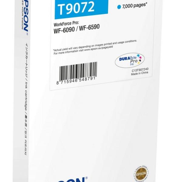 Tinteiro EPSON WF - 6xxx Ink Cartridge Cyan XXL - C13T907240 (Recondicionado)