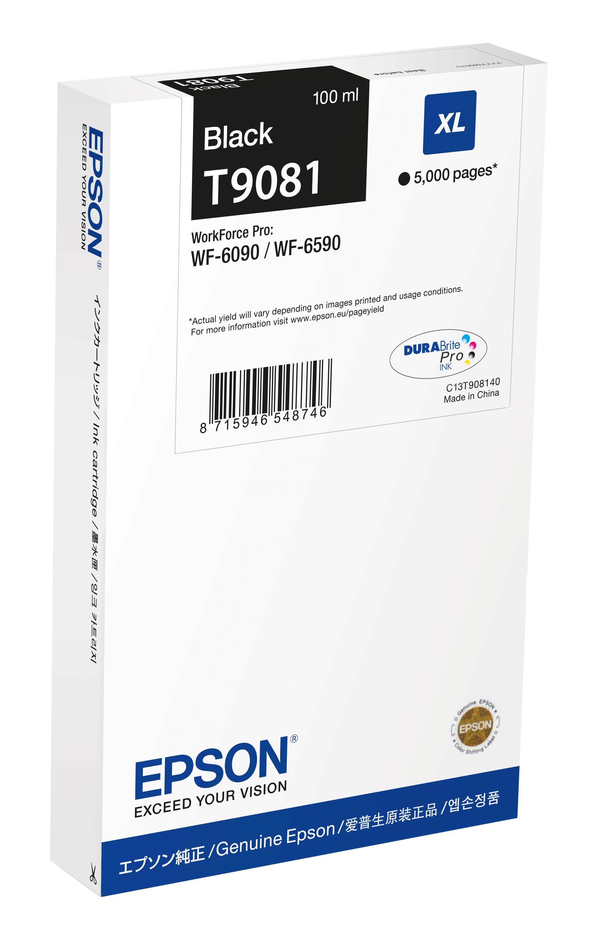 Tinteiro EPSON XL Preto C13T9081 - C13T908140