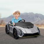 Carro Elétrico para Crianças Lamborghini 12V Controlo Remoto Faróis Buzina Arranque Lento e Música MP3 114,5x64x45,5 cm Cinza