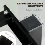 Suporte para Halteres de 2 Níveis Suporte de Armazenamento para Halteres 92,5x50,5x80,5 cm Preto