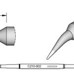 Ponta Curva p/ Ferro Soldar Advanced (Ø 0,2mm) - JBC