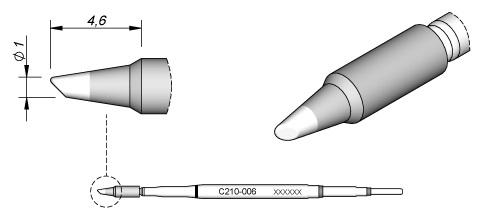 Ponta p/ Ferro Soldar Advanced (Ø1mm) - JBC