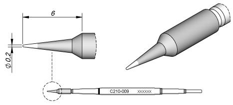 Ponta p/ Ferro Soldar Advanced (6 x 0,2mm) - JBC