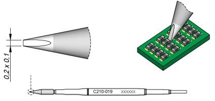 Ponta p/ Ferro Soldar Advanced (0,2 x 0,1mm) - JBC