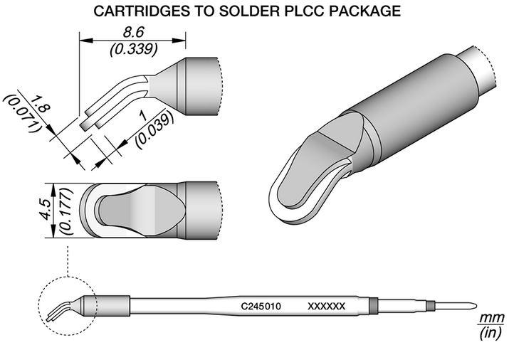 Ponta p/ Ferro Soldar (4,5 x 1,8 mm) - JBC