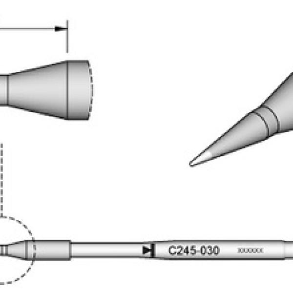 Ponta p/ Utensilio de Mão T245 - PA (Ø0,2mm) - JBC