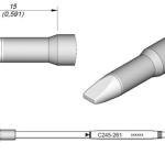 Ponta p/ Ferro Soldar Cinzel Advanced (3 x 1mm) - JBC