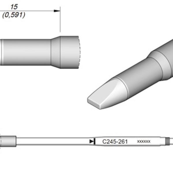 Ponta p/ Ferro Soldar Cinzel Advanced (3 x 1mm) - JBC