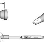 Ponta p/ Ferro Soldar Cinzel Advanced (10 x 2,2mm) - JBC