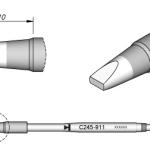 Ponta p/ Ferro Soldar Cinzel Advanced (3,2 x 1,2mm) - JBC