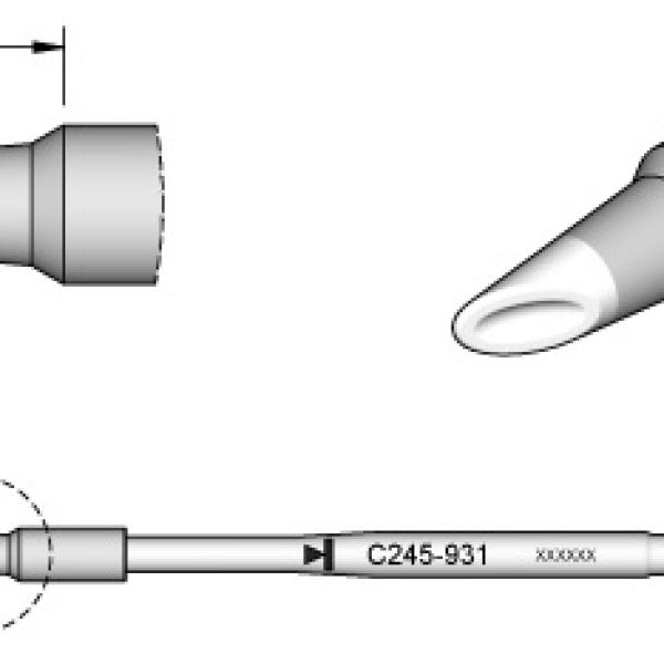 Ponta p/ Utensilio de Mão T245 - PA (Ø2,7mm) - JBC