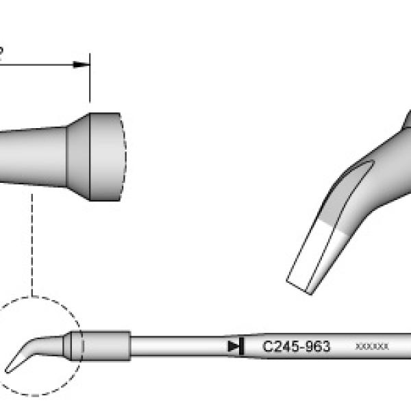 Ponta p/ Ferro Soldar Cinzel Advanced (1,8 x 0,8mm) - JBC