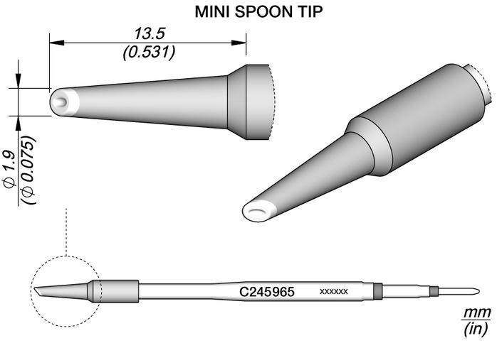 Ponta p/ Utensilio de Mão T245 (Ø1,9mm) - JBC