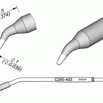 Ponta Cônica Curva Ø1mm p/ AL250 e AP250 - JBC