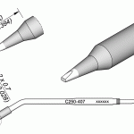 Ponta p/ Cinzel 1.2 x 0.7mm p/ AL250 e AP250 - JBC