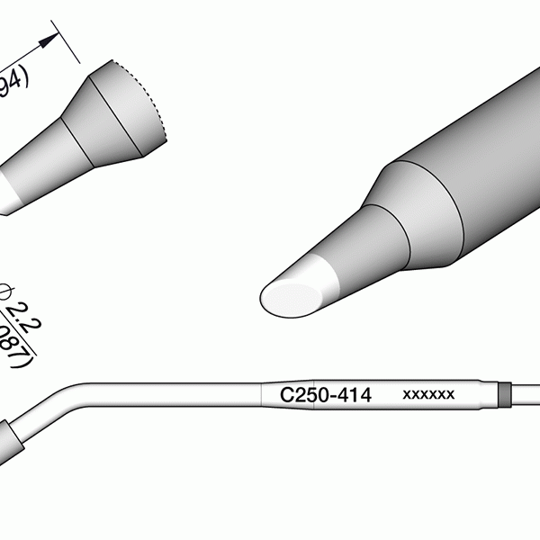 Ponta Bisel Ø2.2mm p/ AL250 e AP250 - JBC