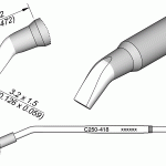 Ponta p/ Cinzel Curvado 3.2 x 1.5mm p/ AL250 e AP250 - JBC