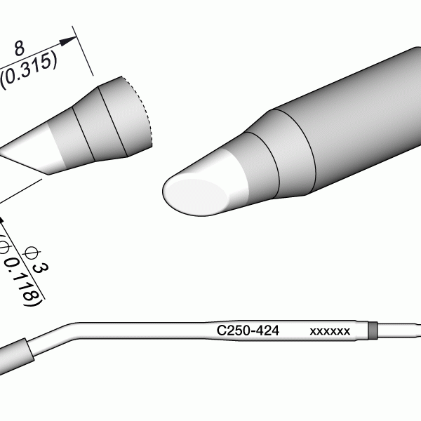 Ponta Bisel Ø3mm p/ AL250 e AP250 - JBC