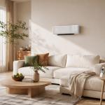 Aquecedor Elétrico Cerâmico de Parede 2000W com 3 Modos Temporizador Detecção de Janelas Abertas 54x18,7x12,3 cm Branco