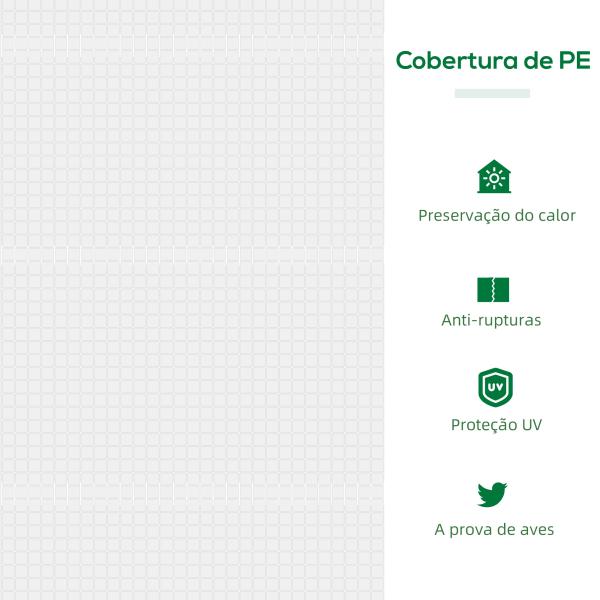 Estufa 119x60x60cm Estufa de Jardim com 2 Janelas Enroláveis para Cultivo de Plantas Verduras Flores Branco Translúcido