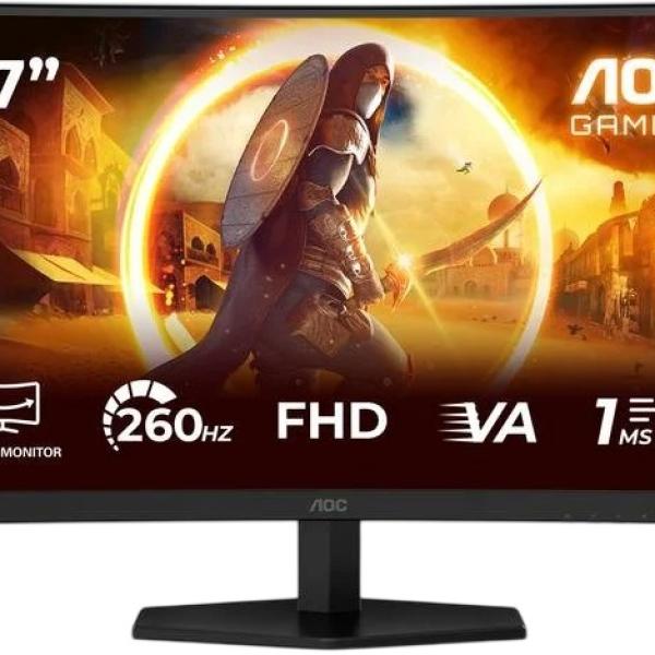 Monitor Curvo LCD 27 G4 C27G42ZE Full HD (Preto/Vermelho) - AOC