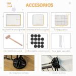 Recinto para Animais de Estimação Pequenos DIY com 21 Painéis de Resina e 6 Painéis de Arame 140x70x90cm Transparente e Preto