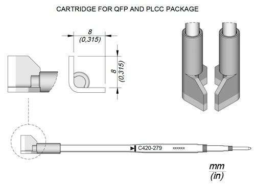 Ponta p/ Utensilio de Mão HT420 - A (8mm) - JBC