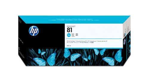 HP 81 680ml Ciano tinteiro — Recondicionado