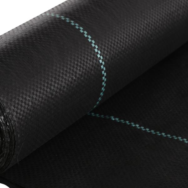 Rolo de Malha Anti - Ervas 2x25 m Malha Geotêxtil 60 g/m² para Controlo de Ervas Daninhas de Jardim Malha Anti - Ervas Preta