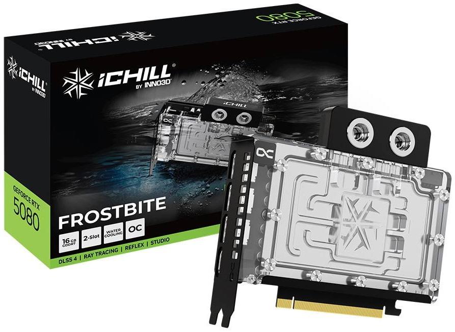 Placa Gráfica NVIDIA GeForce RTX 5080 Blackwell Ichill Frostbite 16GB GDDR7 DLSS4 - INNO3D