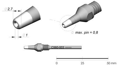 Bico Dessoldar p/ Dessoldador DR560 (Ø1mm) - JBC