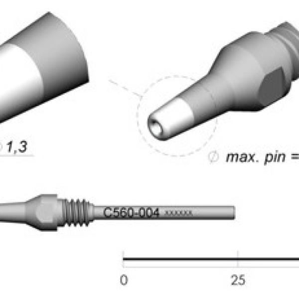 Bico Dessoldar p/ Dessoldador DR560 (Ø1,3 x Ø3,2mm) - JBC