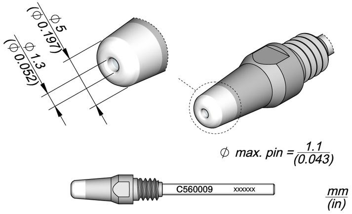 Bico Dessoldar p/ Dessoldador (Ø 1,3mm) - JBC