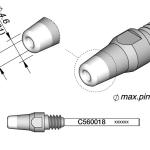 Bico Dessoldar p/ Dessoldador DR560 (4,6 x 2,2mm) - JBC