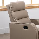 Poltrona Relax com reclinação manual até 160 ° com apoio para os pés retrátil Esponja de densidade estofada em PU 65x89x100cm