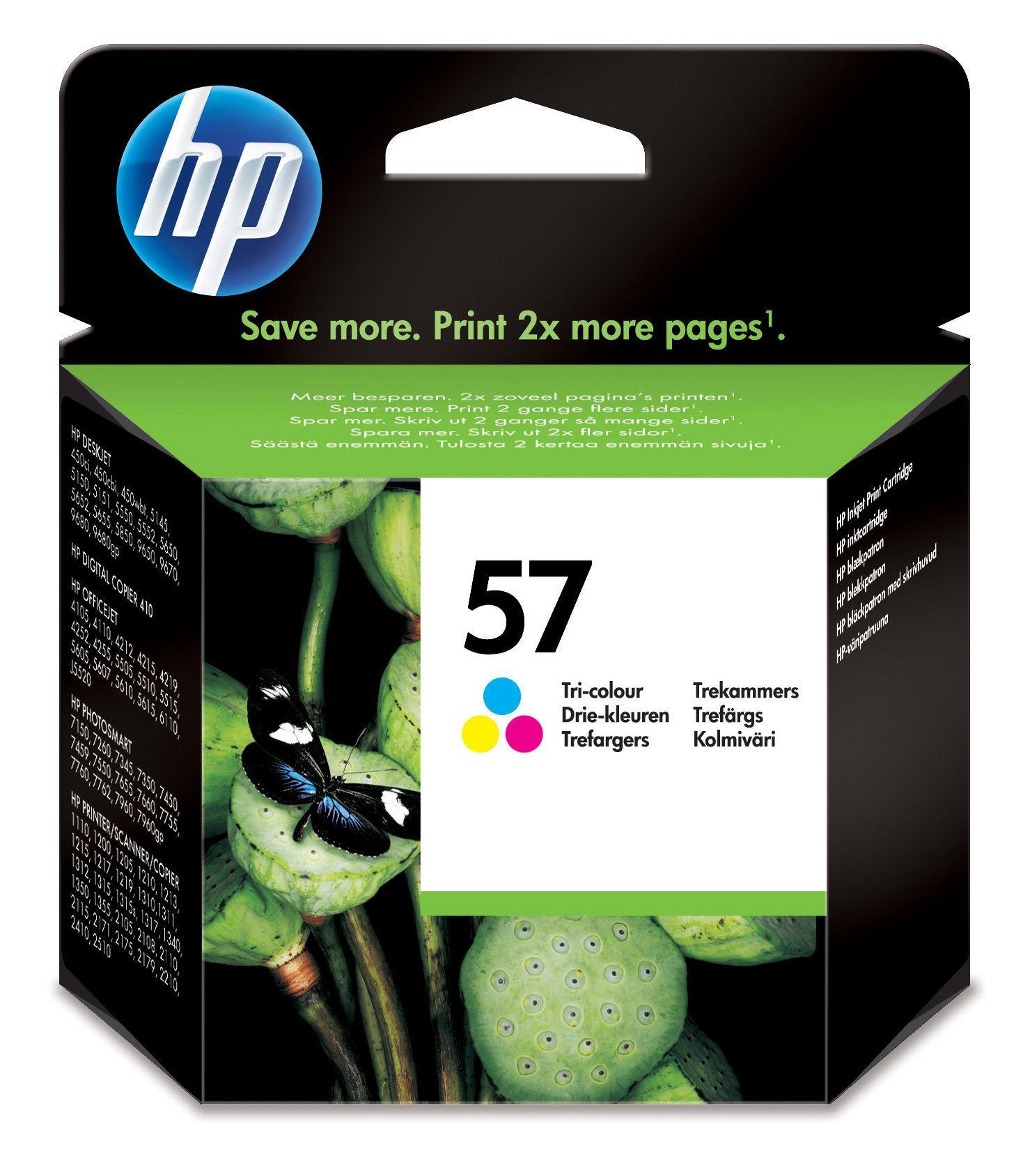 HP 57 Ciano, Amarelo tinteiro