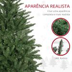 Árvore de Natal Artificial 150 cm com 220 Luzes LED 588 Ramos Árvore Natalina para Interior Verde