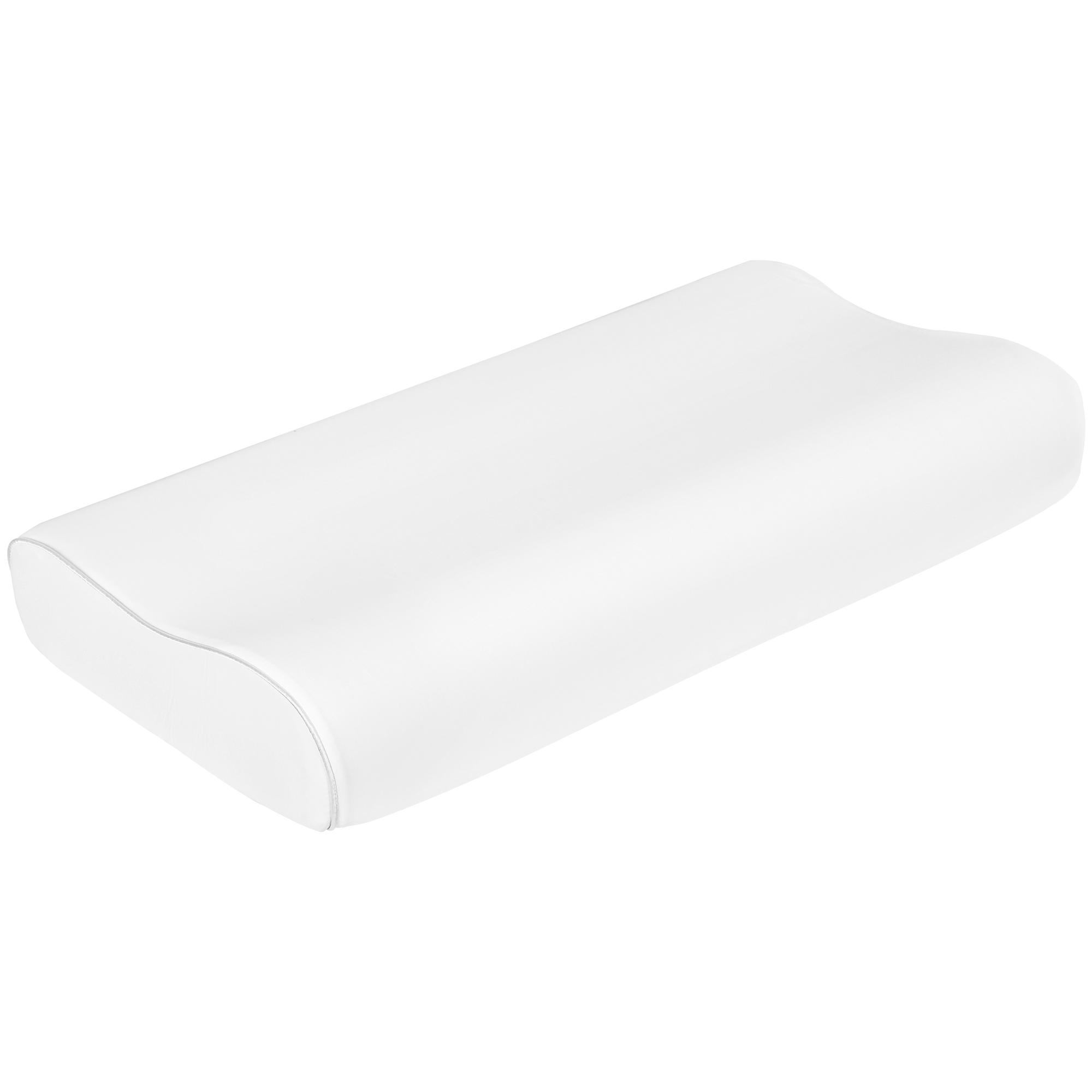 Almofada de Espuma Viscoelástica com Desenho Ergonómico Dupla Altura Capa Removível e Lavável 68,58x35,56x8,9/10,8 cm Creme