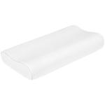 Almofada de Espuma Viscoelástica com Desenho Ergonómico Dupla Altura Capa Removível e Lavável 68,58x35,56x8,9/10,8 cm Creme