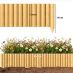 Cerca de Jardim em Madeira Painel Decorativo Resistente e Fácil de Instalar para Pátio Relva Caminho 176x38 cm Madeira