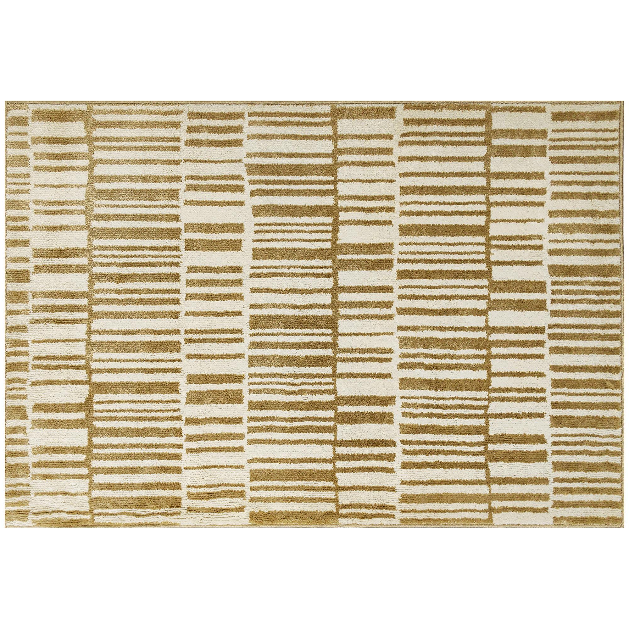 Tapete Sala de Estar 170x120 cm Tapete Lavável na Máquina de Lavar Pelo Curto Estilo Moderno Creme