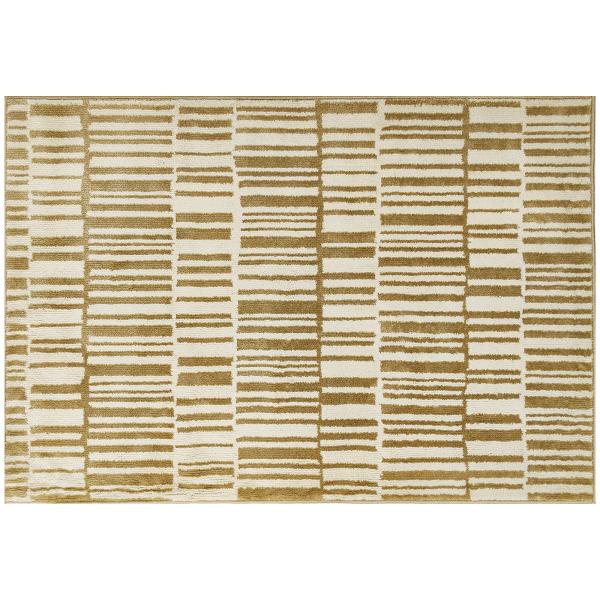 Tapete Sala de Estar 170x120 cm Tapete Lavável na Máquina de Lavar Pelo Curto Estilo Moderno Creme