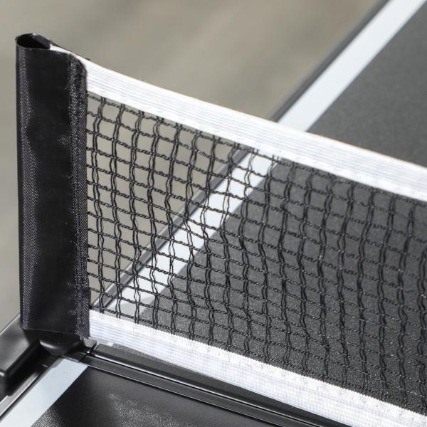 Mesa de Ping Pong Dobrável com Estrutura de Alumínio Portátil para Interior e Exterior 152x76x72 cm Preto