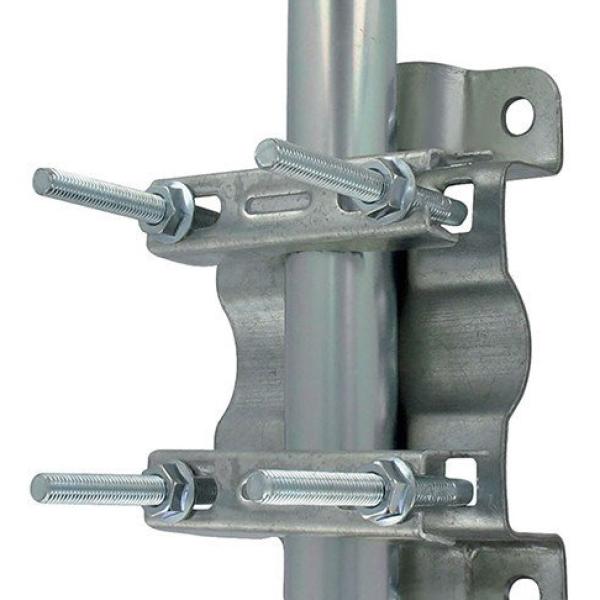 Suporte Múltiplo Chapa Galvanizada p/ 2 Tubos Paralelos e/ou 90º