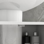 Móvel para Lavatório Pousar Armário Casa de Banho de Armazenamento com 2 Portas e Prateleira Interior Ajustável Moderno 60x30x60 cm Branco