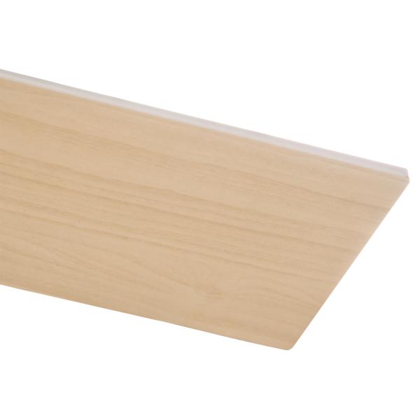 Ventoinha de Teto 48W com Luz LED Controle Remoto 3 Velocidades Temporizador 3 Lâminas de Madeira Ø112x25cm Branco